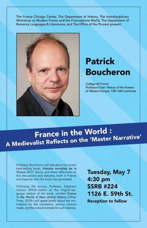 Poster from the presentation "France in the World: A medievalist reflects on the 'master narrative'